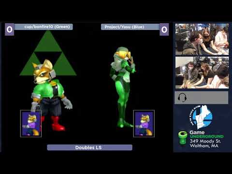 Mass Madness 34 SSBM - Project/Yasu (Blue) vs. cupofwater/bonfire10 (Green) - Melee Doubles LSF