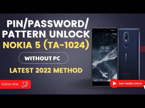 Nokia 5  Pin,Password,Pattern unlock,  Nokia TA-1024 Hard reset.