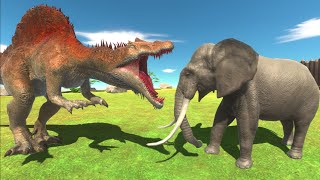 Spinosaurus attack on Animals - Animal Revolt Battle Simulator