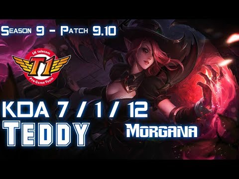 SKT T1 Teddy MORGANA vs EZREAL ADC - Patch 9.10 KR Ranked