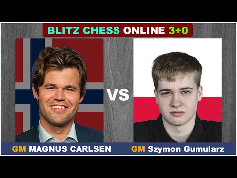 Magnus Carlsen vs GM Szymon Gumularz | Blitz Chess 3+0 | ChessCom | January 26, 2025