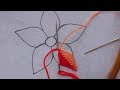 Hand Embroidery Unique Flower Design By Rose World Super Easy Flower Embroidery