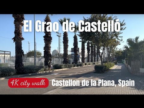[4K] Walking in El Grao de Castelló / the beach of Castellón de la Plana