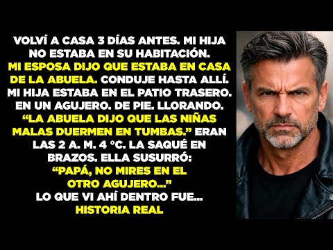 Volví a casa antes de la misión. Mi hija estaba de pie en un agujero. “No mires en el otro.”