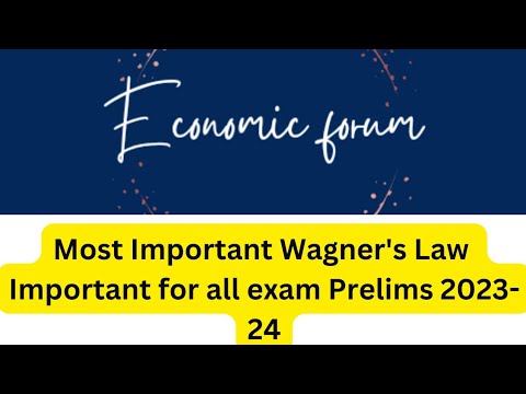 Thumbnail for Wagner's law in Hindi |Economics | Important for all exam specially prelims 2023 Crisp & Short by Adolph Wagner