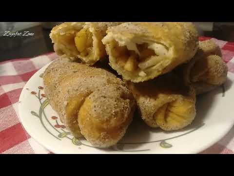 Apple Cinnamon Chimichanga recipe | Mexican breakfast/dessert recipe Eng subtitles - Ziyafat Zone