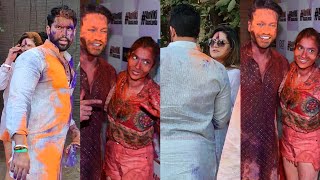 Ankita Lokhande, Vicky Jain & Zareen Khan with Boyfriend Snapped Celebrating Holi Bash 💞😍📷