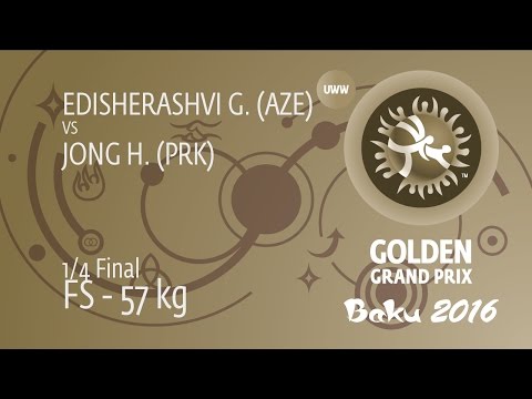 1/4 FS - 57 kg: G. EDISHERASHVI (AZE) df. H. JONG (PRK), 4-3