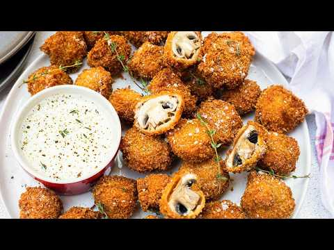 CRISPY FRIED MUSHROOMS 🍄 Restaurant-Style in 20 MINUTES! | Easy Homemade Appetizer