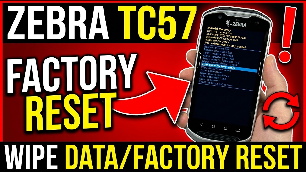 How To Wipe Data/Factory Reset Zebra TC57 | Zebra TC57 Unlock Forgotten Pattern/PIN/Password?