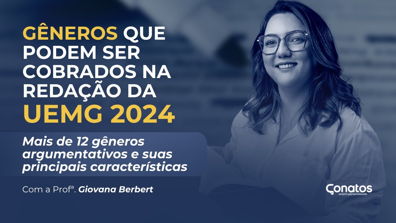 Gêneros que podem ser cobrados na redação da UEMG 2024