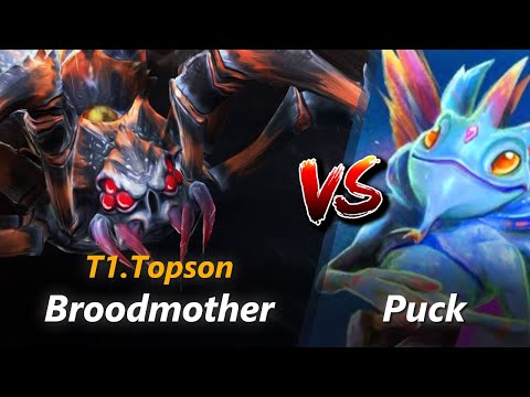 Topson mid Broodmother vs Puck | First 10 minutes