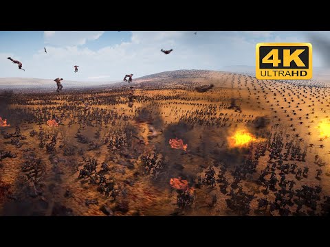 10,000 ARTILLERY vs 1 MILLION ZOMBIES & ORCS | 4K - Ultimate Epic Battle Simulator 2 - UEBS 2