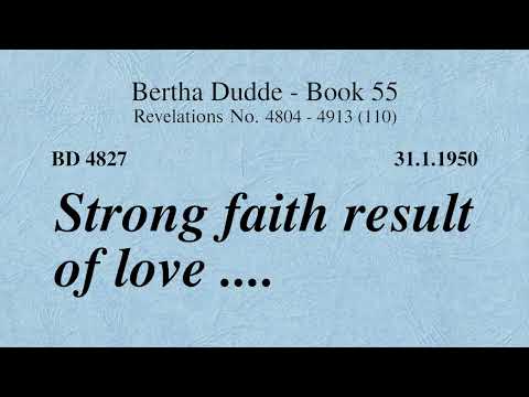 BD 4827 - STRONG FAITH CONSEQUENCE OF LOVE ....