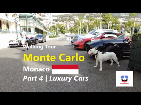 Walking Tour Monte Carlo, Monaco: Luxury Cars and Exquisite Landmarks in Part 4 | 4K