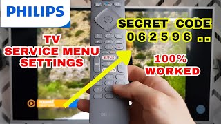 How to Access Service Menu Settings on Philips Smart TV | Secret Hidden Feature | Factory Settings