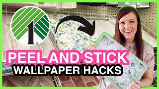 🌟 GRAB $1 Peel and Stick Wallpaper from Dollar Tree for these GENIUS HACKS AND DIYS!