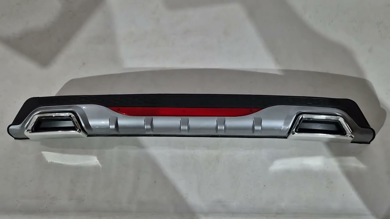 Универсальный Задний Диффузор DPT AMG Style V-4 (ABS) (Серый+Черный Глянец) Video 1