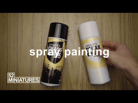white over black base coat (zenithal priming) - spray painting