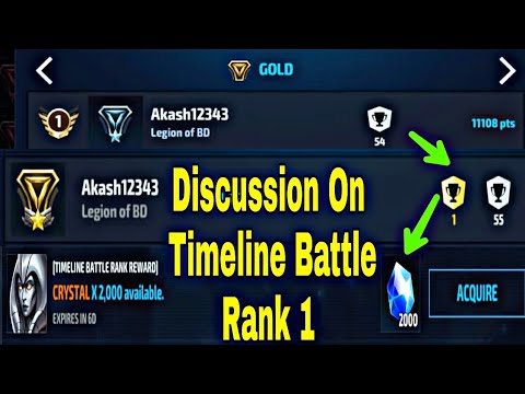Discussion On Timeline Battle Rank 1 | Advice On Timeline Battle Team 2021 - Marvel Future Fight