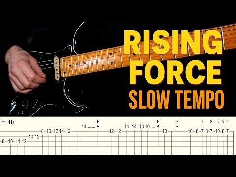 RISING FORCE - SLOW TEMPO GUITAR LESSON
