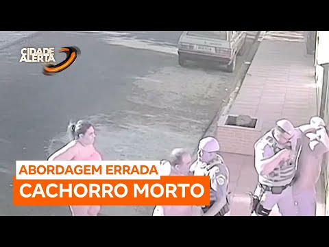 Confusão em abordagem policial termina com cachorro morto em Guará (SP)