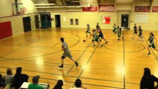 preview picture of video 'U13 T-Birds Basketball - Game 7 - Barracudas - Steal and Drive to the Hoop'