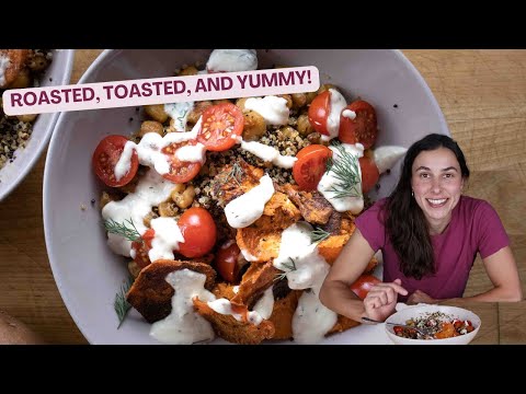 Easy Grain Bowl Recipe With Honey Whipped Goat Cheese Sauce