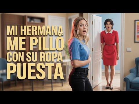 Mi hermana me pilló con su ropa puesta