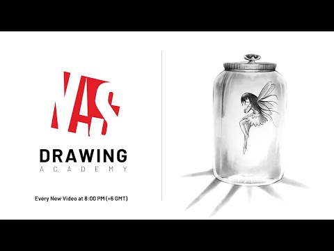 How to Draw Angel inside Bottle | Easy Angel Drawing with Pencil