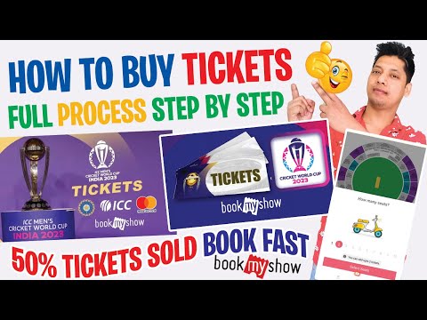 How to Buy ICC World Cup 2023 Tickets on BookMyShow | Live ticket booking process step by step