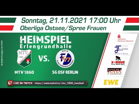 15.01.2022 - MTV 1860 Altlandsberg vs SG OSF Berlin - 22:21 (12:10)