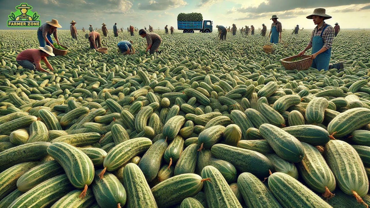 How US Farmers Harvest Millions of Tons of Cucumbers, Peaches, and Bananas