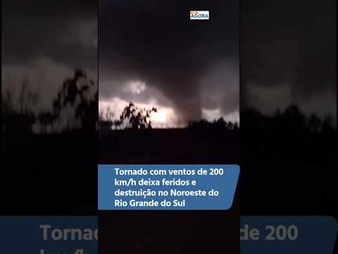 Tornado com ventos de 200 km/h deixa feridos e destruição no Noroeste do Rio Grande do Sul