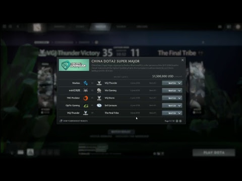 THE FINAL TRIBE VS VGJ THUNDER CHINA DOTA2 SUPER MAJOR  LB R1 GAME2