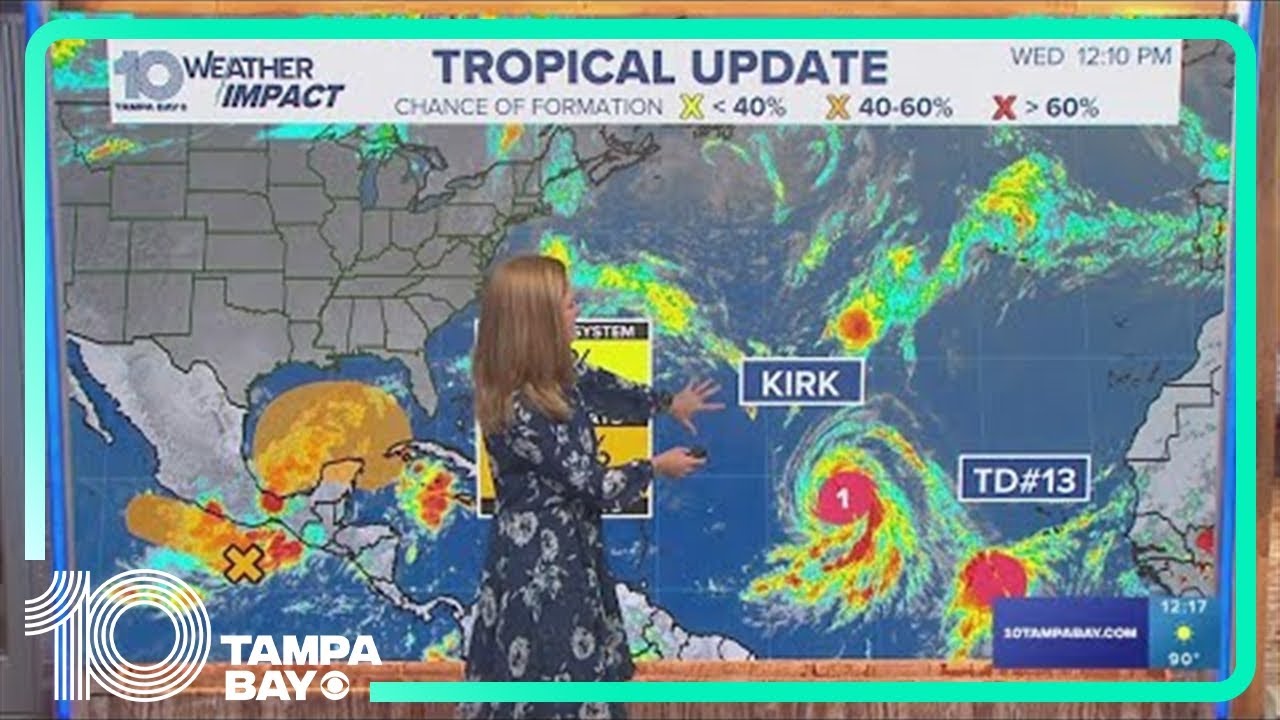 Tracking the Tropics: Tropical Depression 13 forms, Hurricane Kirk gets stronger but no Florida thre