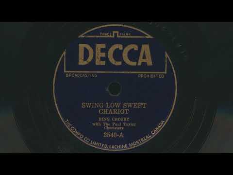 1938 BING CROSBY Swing Low Sweet Chariot PAUL TAYLOR CHORISTERS - 78 RPM Record