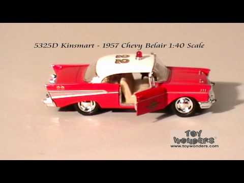Металлическая машинка Kinsmart 1:40 «1957 Chevrolet Bel Air (Fire Chief)» KT5325D, инерционная