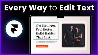 How to Edit Text in Framer Website Templates