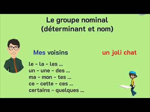 Le groupe nominal déterminant et nom