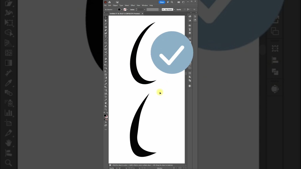 Create Perfectly Curved Swoosh #illustratortutorial #graphicdesign