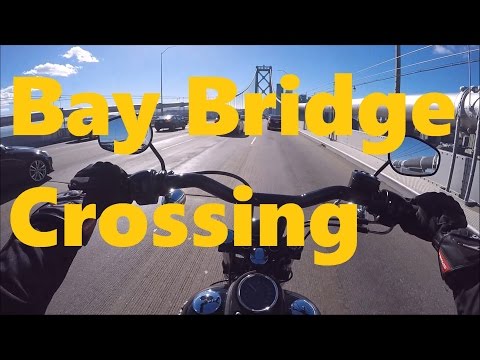 SF Bay Bridge Crossing + Sound Clip - 2015 HD Dyna Street Bob FXDB