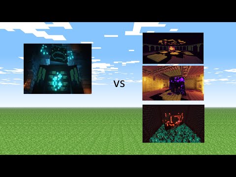 Warden vs L_Ender 's Cataclysm Bosses/mob (Minecraft Mob Battle Java Edition 1.19.2)