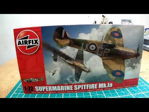 MFM  Airfix 1/72 SUPERMARINE SPITFIRE Mk.1a. Quick review.