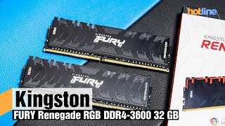 Kingston FURY 32 GB (2x16GB) DDR4 3600 MHz Renegade RGB (KF436C16RB1AK2/32) - відео 1
