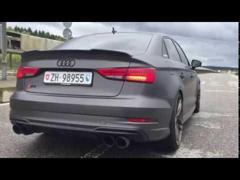 2017 Audi S3 8V Sedan Facelift Ego-X 3" straight pipe Launch Control