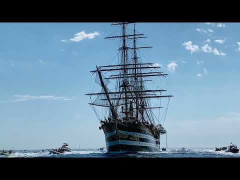 A salute to the Historical Italian ship Amerigo Vespucci