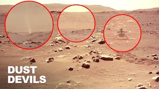 New Mars Images Showing Dust Devils Behind Ingenuity Helicopter