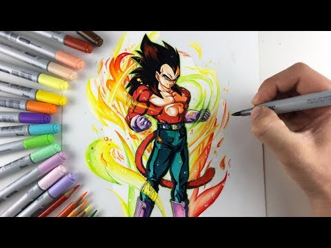 Drawing VEGETA SSJ4