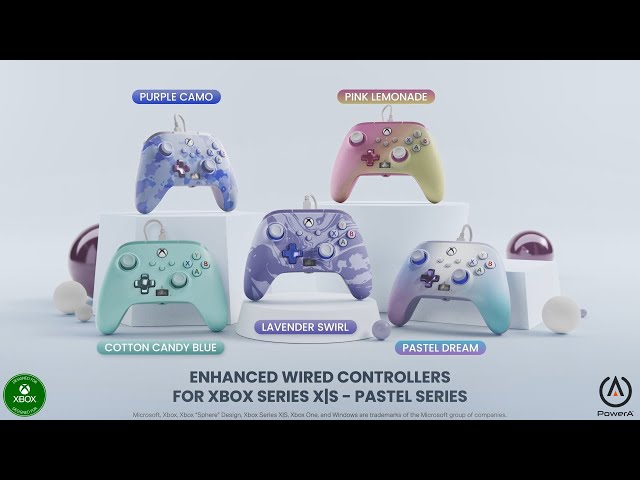 Manette Filaire Améliorée PowerA - Camo Blue / Xbox One, Xbox